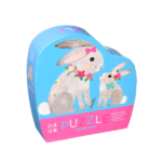 Bunny Love Mini Shaped Puzzle (12pc)