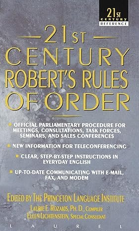 21st Century Robert’s Rules of Order