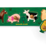 CROCODILE CREEK: WOOD KNOB PUZZLE: BARNYARD