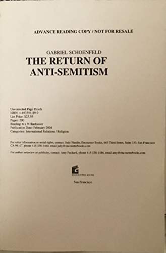 The Return of Anti Semitism