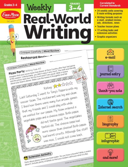 Weekly Real-World Writing, Grades 3-4