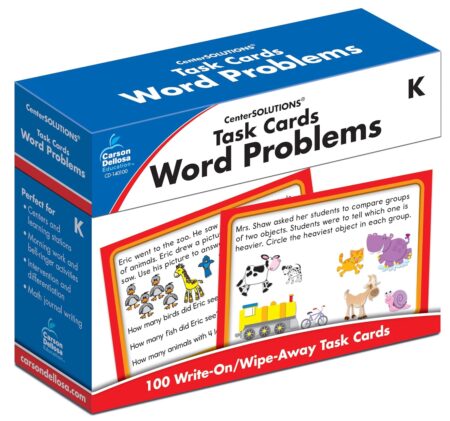 Task Cards: Word Problems Grade K Board Game