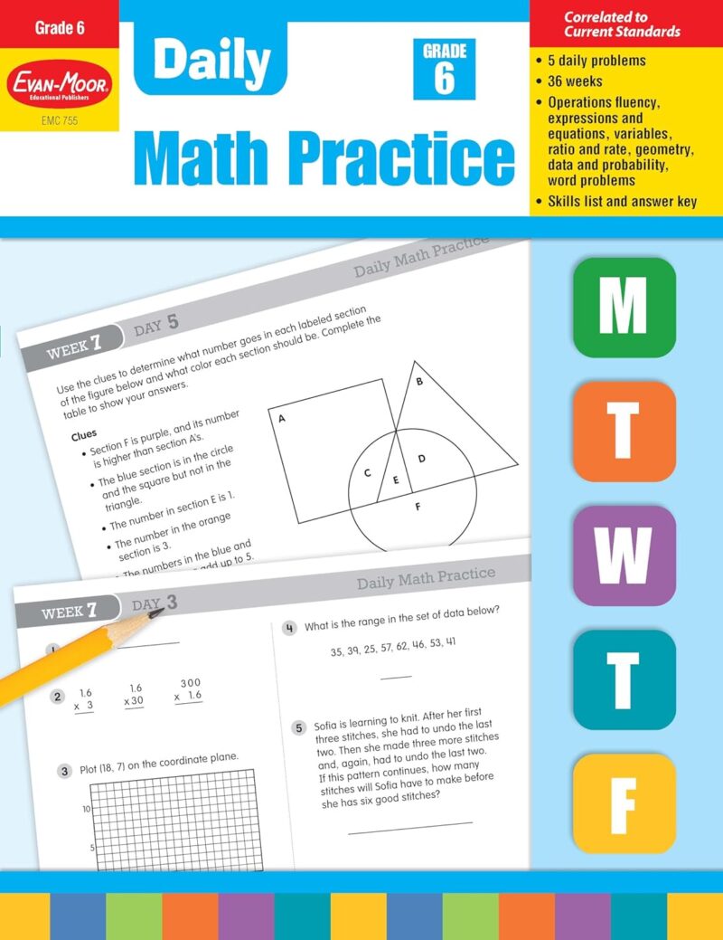 Evan-Moor Daily Math Practice, Grade 6