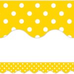 Yellow Mini Polka Dots Border Trim