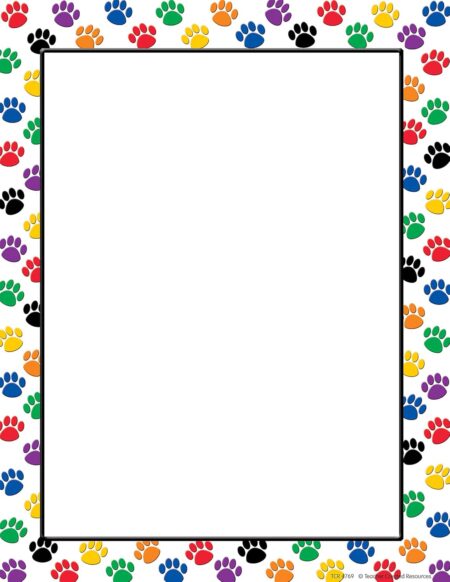 Colorful Paw Prints 50 Computer