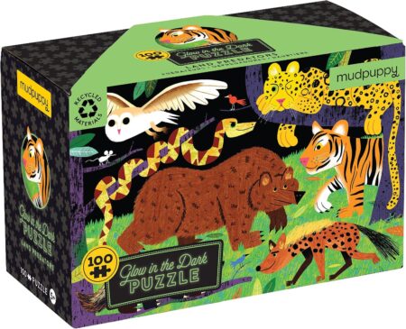 Mudpuppy Puzzle Land Predators 100pc Glow