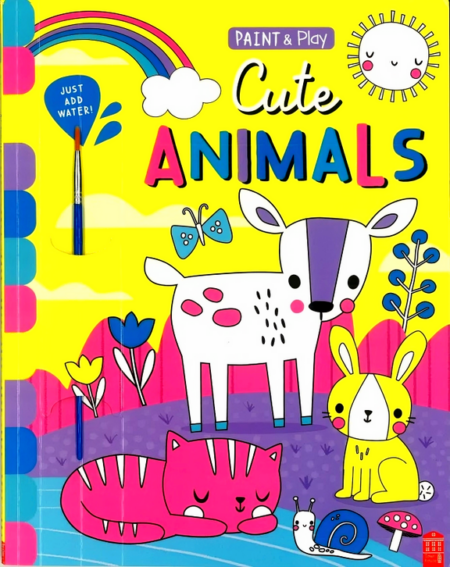 Paint & Play: Cute Animals (inc brush)